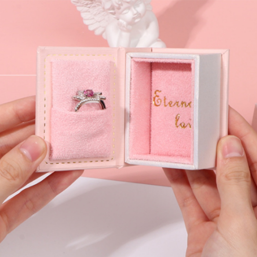 Jewelry Making Journal - Mini Clamshell Book Ring Box for