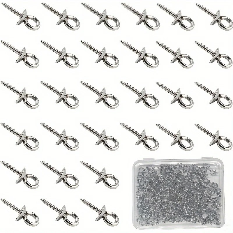 Jewelry Making Charms - 100pcs 10x4mm Stainless Steel Tone Screw