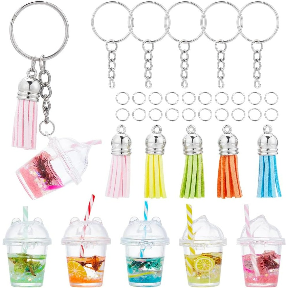 Jewelry Making Charms - 35Pcs DIY 5 Sets Bubble Tea