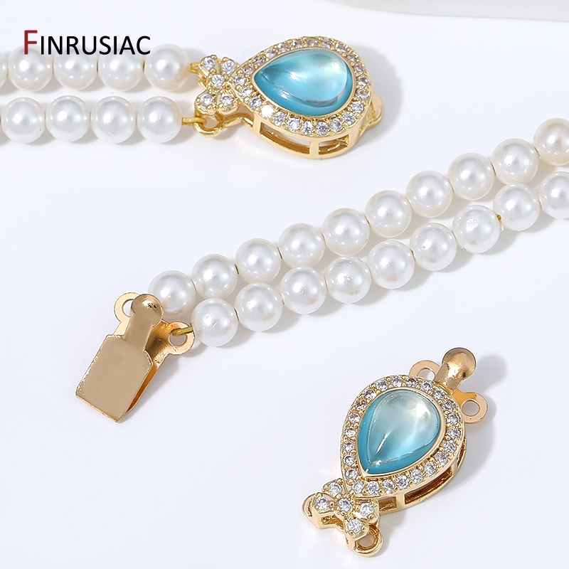 Jewelry Making Organizer Box - 18K Gold Plated Brass Pear Opal