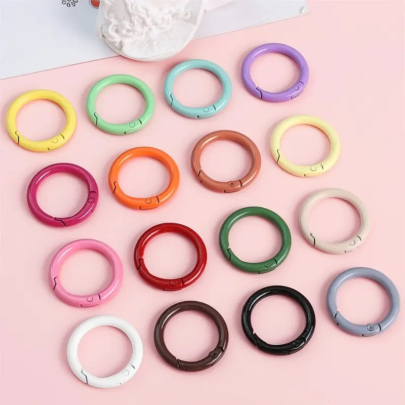 Jewelry Making Hoops - 10PCS 23.5mm Metal Spring O Rings,Round