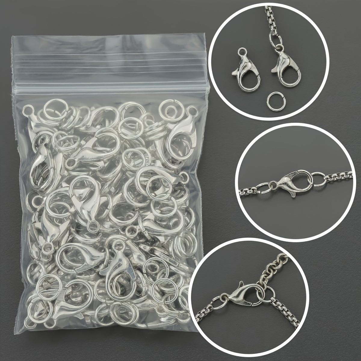 1/2/300pcs Lobster Clasps Open - Jewelry Making Hoops ulasan dan harga