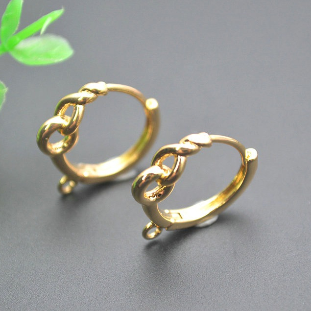30pc Twisted Round Circle 18K  - Jewelry Making Hoops ulasan dan harga