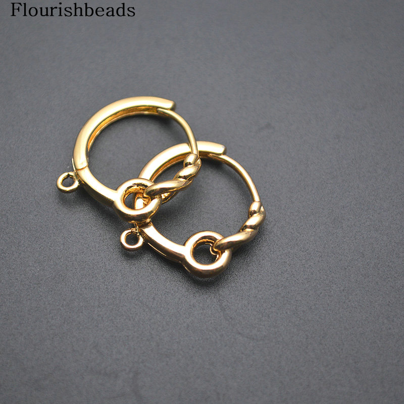 30pc Twisted Round Circle 18K  - Jewelry Making Hoops ulasan dan harga