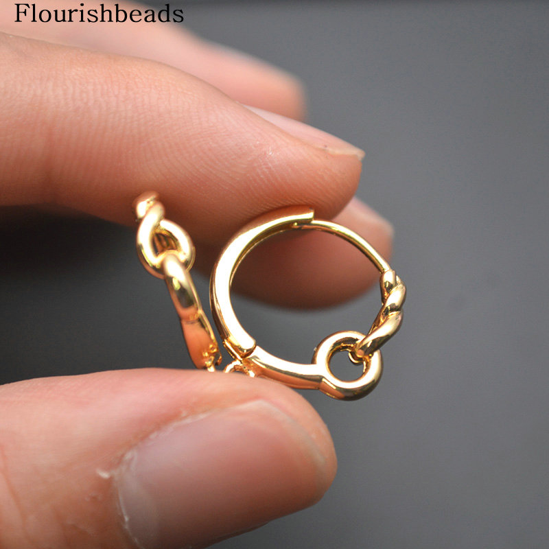30pc Twisted Round Circle 18K  - Jewelry Making Hoops ulasan dan harga