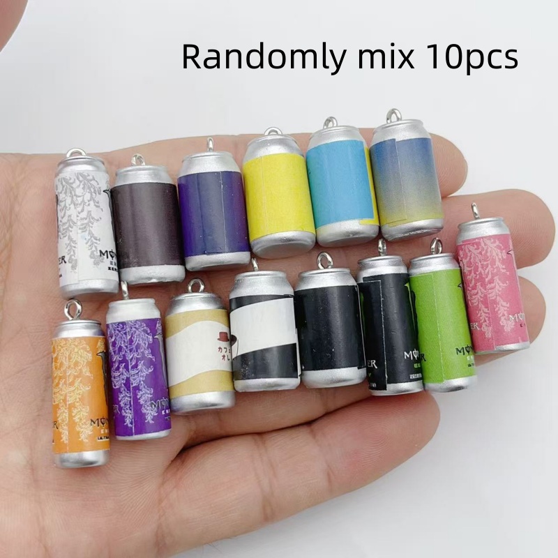 10Pcs Mini Simulation Beverage - Jewelry Making Charms ulasan dan harga