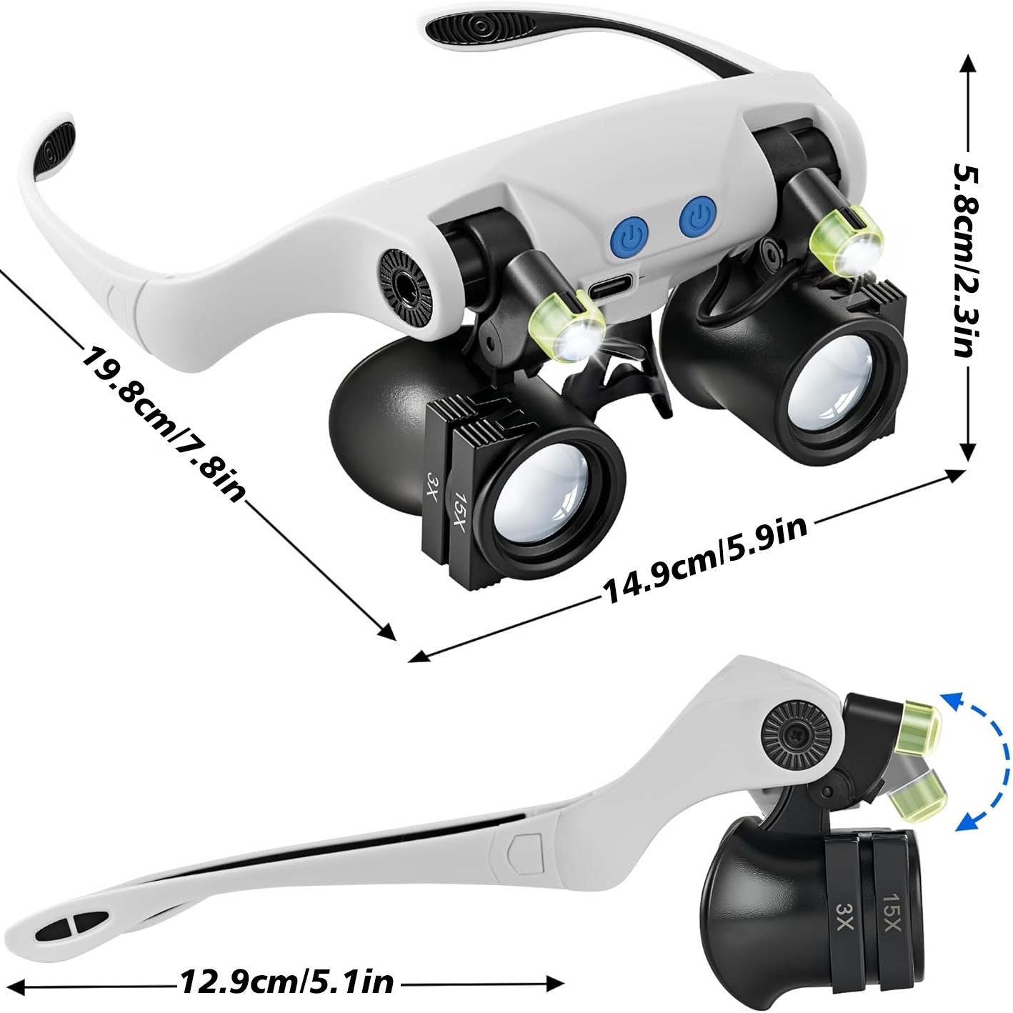 Head-mounted LED Magnifying Gl - Jewelry Making Glasses ulasan dan harga