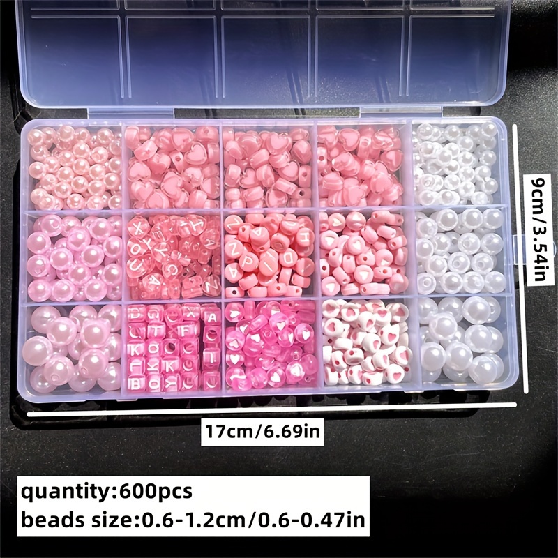 10-Piece Pink Alphabet Box, Ac - Jewelry Making Organizer Box ulasan dan harga