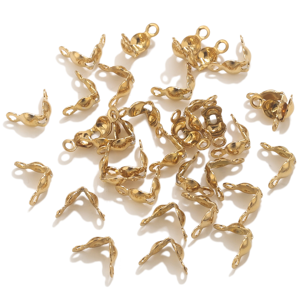 50pcs PVD Gold Plated Stainles - Jewelry Making Parts ulasan dan harga