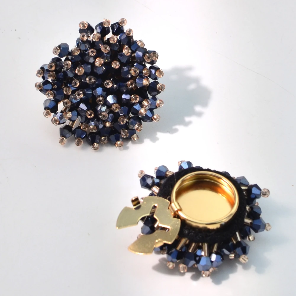 2PCS Elegant Button Covers Han - Jewelry Making Parts ulasan dan harga