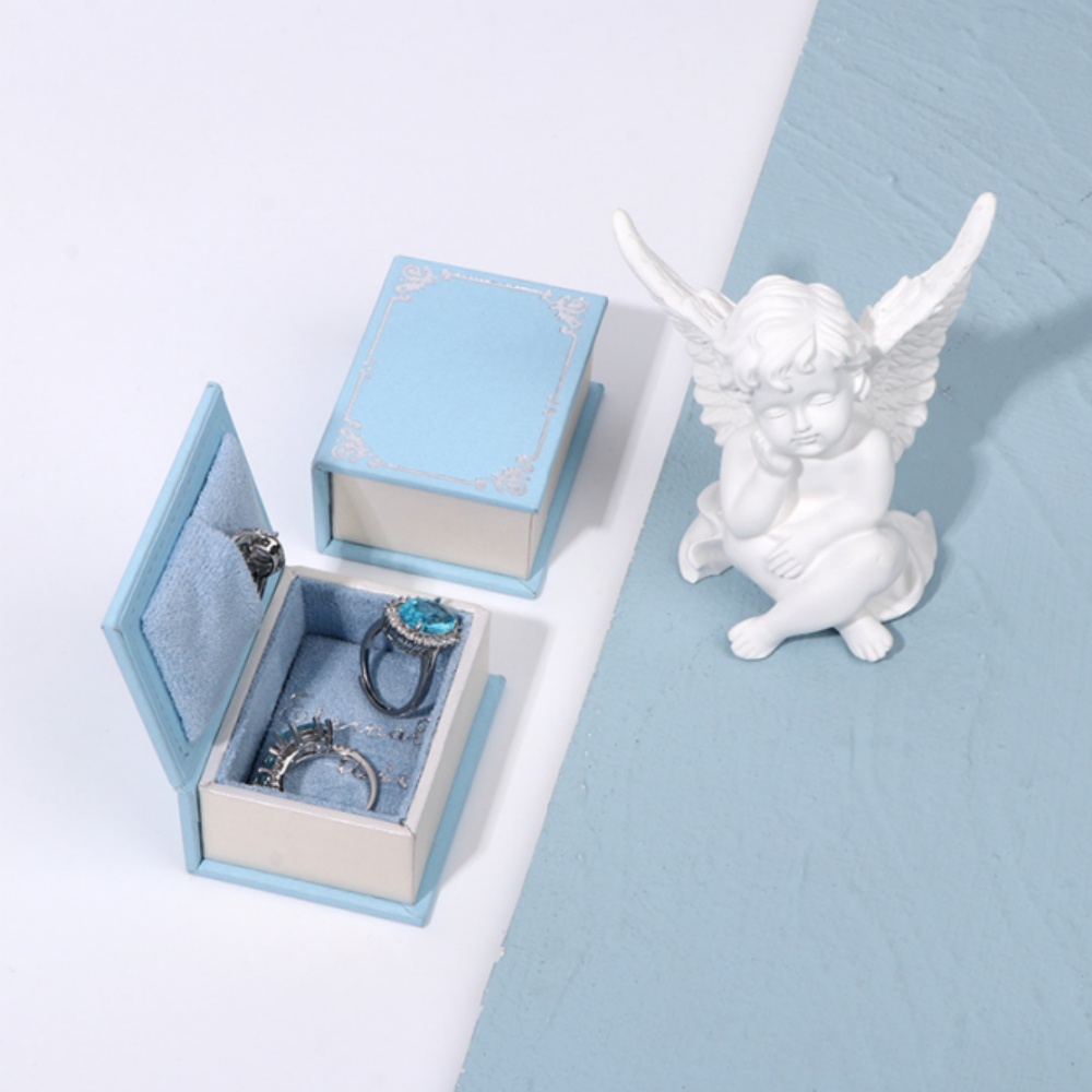 Mini Clamshell Book Ring Box f - Jewelry Making Journal ulasan dan harga
