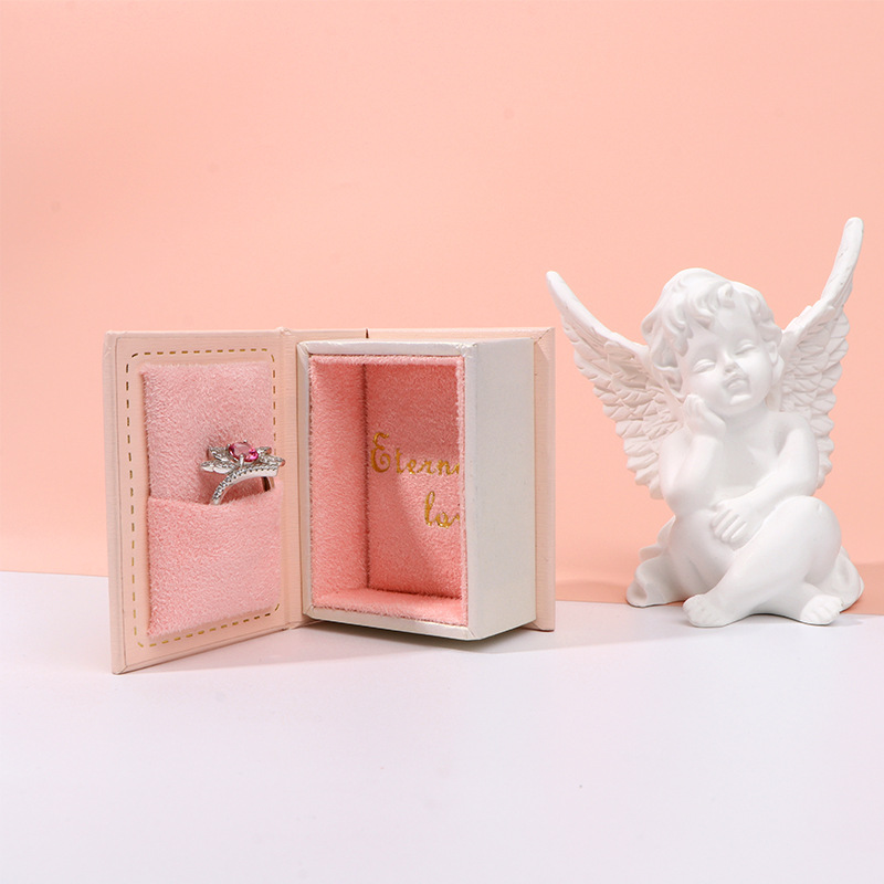 Mini Clamshell Book Ring Box f - Jewelry Making Journal ulasan dan harga