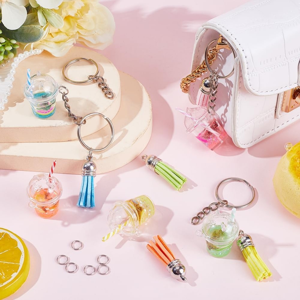 35Pcs DIY 5 Sets Bubble Tea Ke - Jewelry Making Charms ulasan dan harga