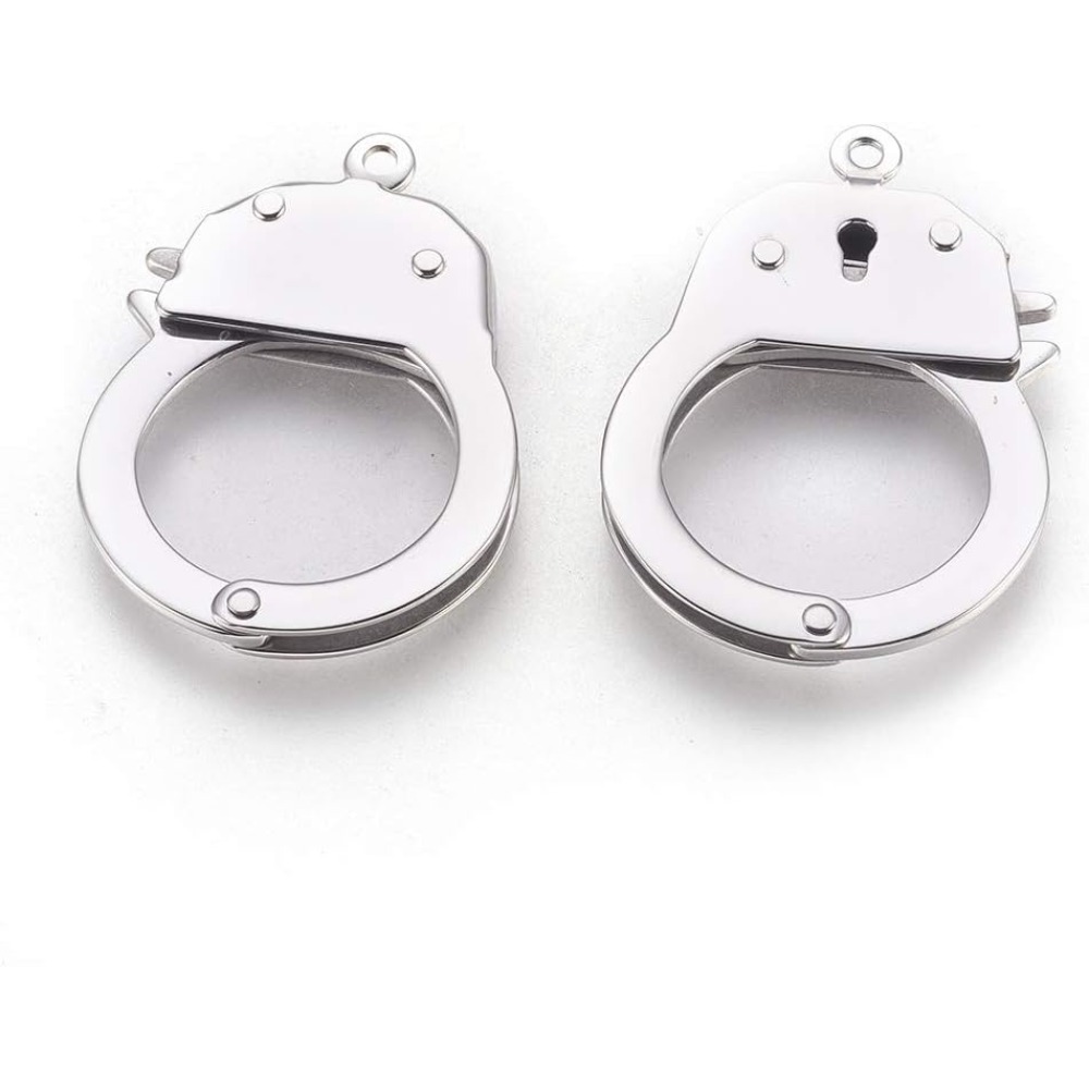 1 pc Stainless Steel Handcuffs - Jewelry Making Charms ulasan dan harga