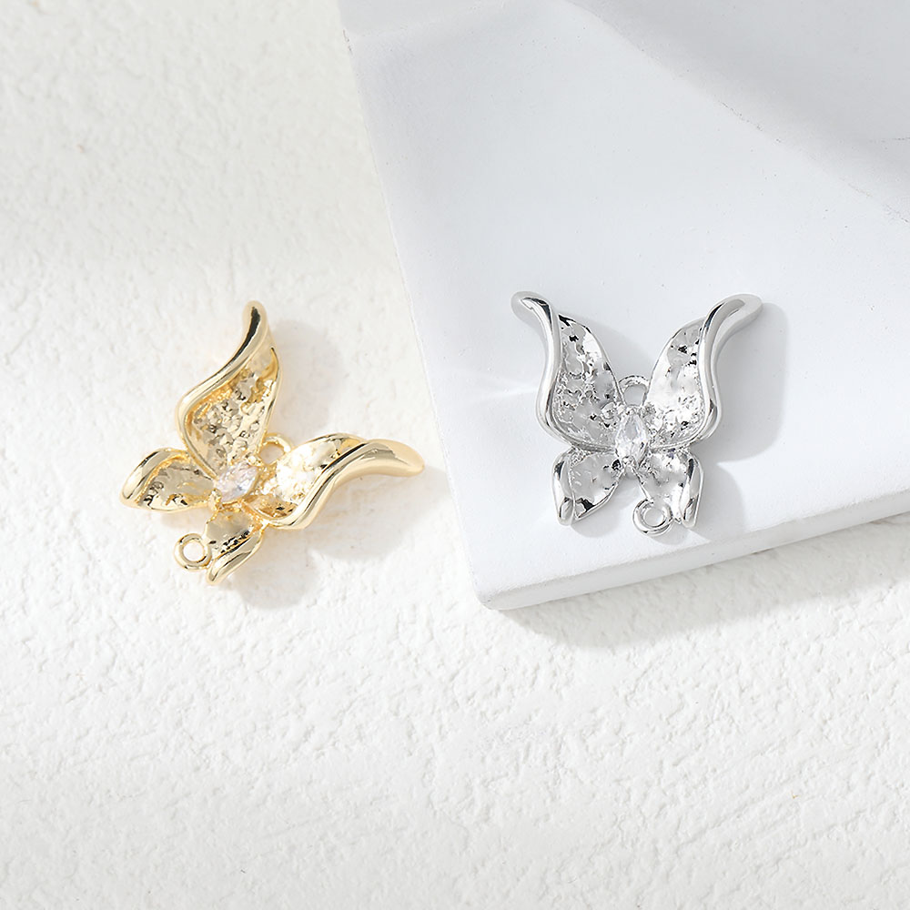 2PCS Dainty Butterfly Ear Stud - Jewelry Making Charms ulasan dan harga