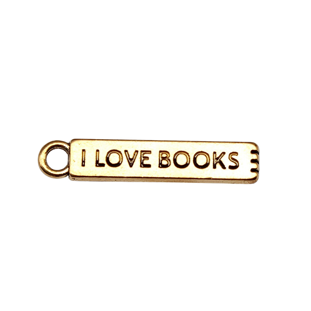 20pcs/lot I Love Books Charms  - Jewelry Making Journal ulasan dan harga