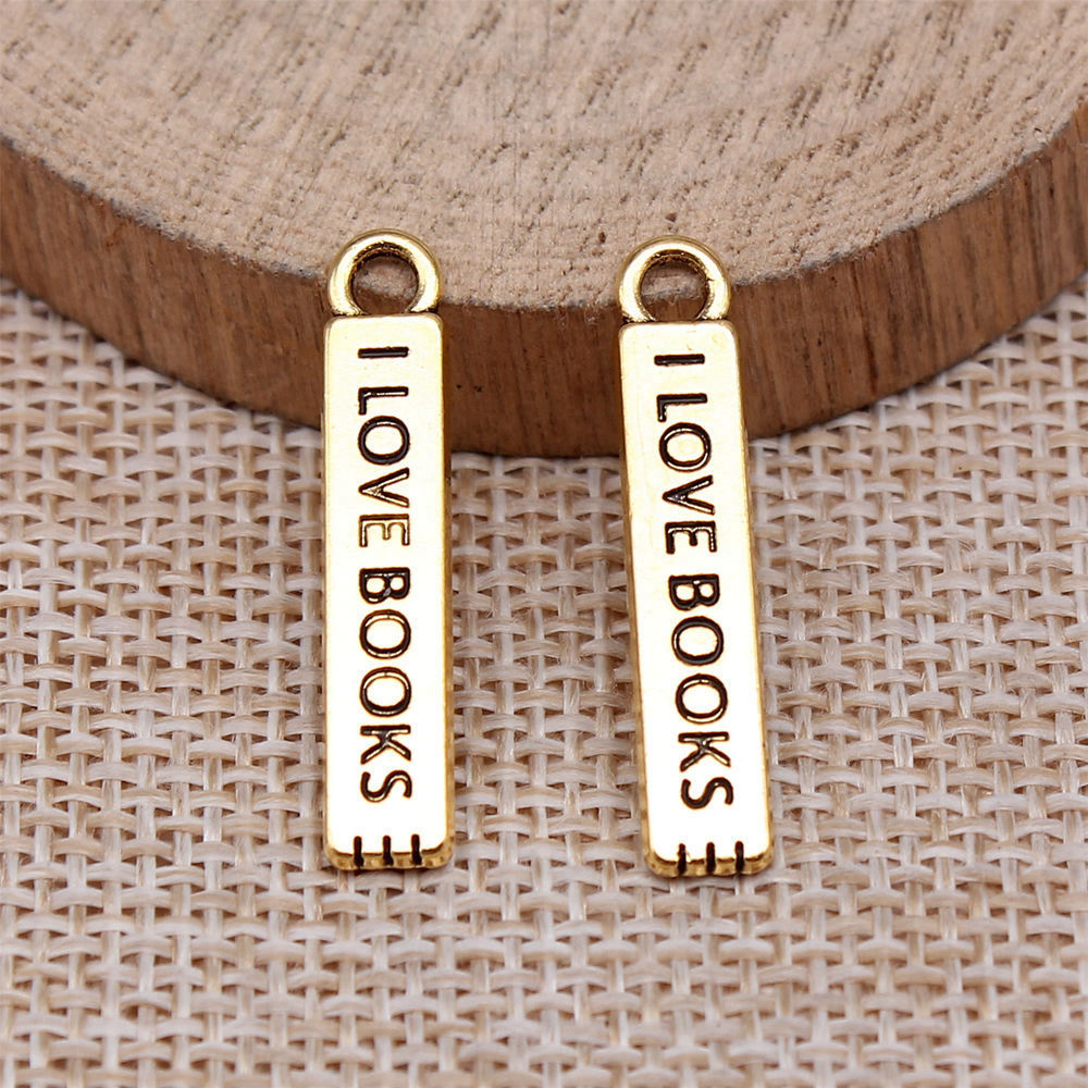 20pcs/lot I Love Books Charms  - Jewelry Making Journal ulasan dan harga