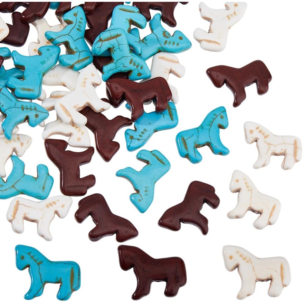 45pcs Synthetic Turquoise Bead - Jewelry Making Charms ulasan dan harga