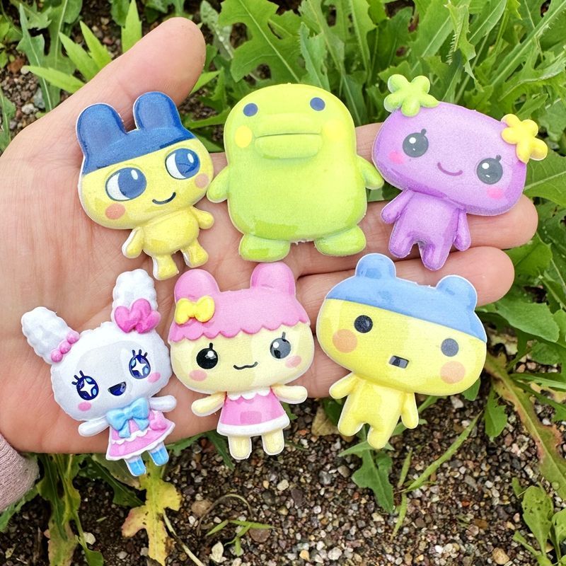 45mm Cartoon Tamagotchi double - Jewelry Making Parts ulasan dan harga