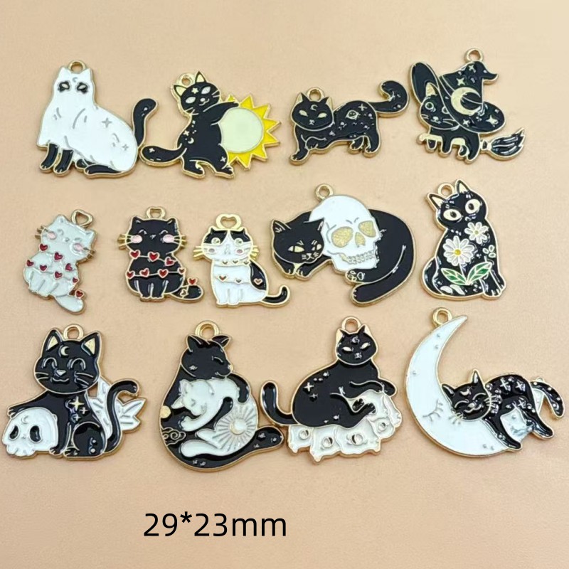 10pcs Original Alloy Enamel Bl - Jewelry Making Charms ulasan dan harga