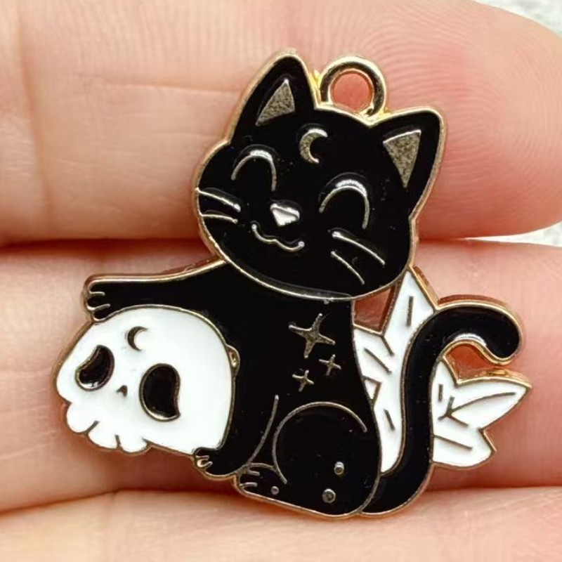 10pcs Original Alloy Enamel Bl - Jewelry Making Charms ulasan dan harga