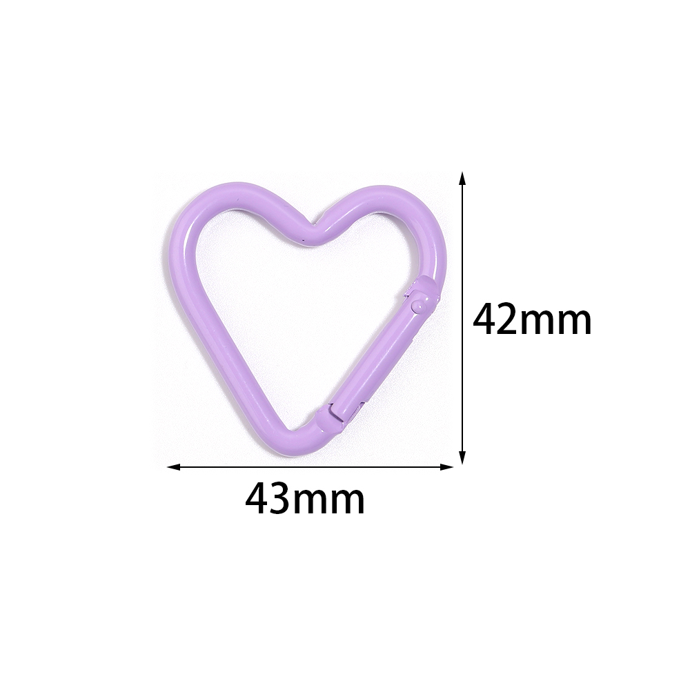 5pcs Colorful Heart-shaped Alu - Jewelry Making Hoops ulasan dan harga