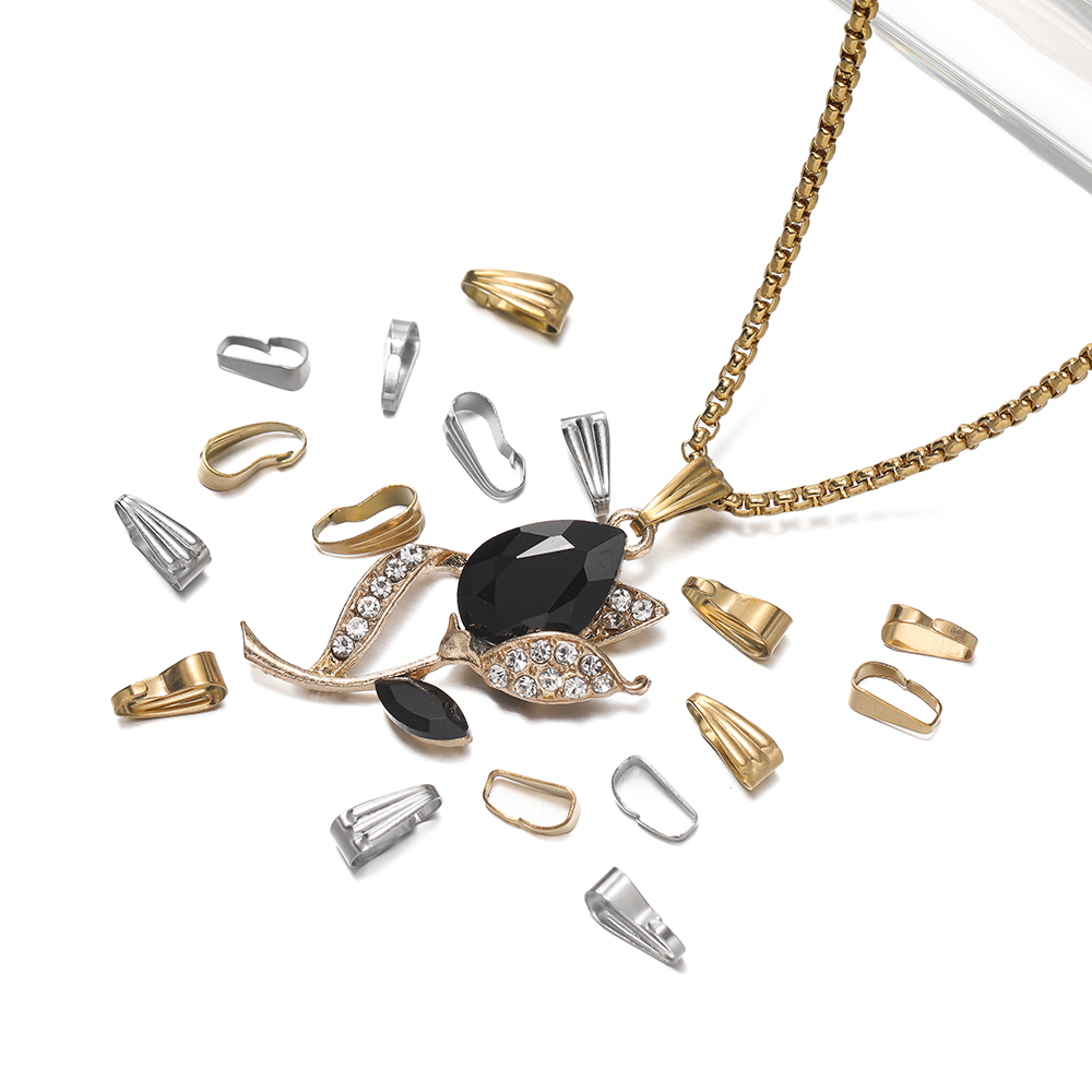 50Pcs/Pack Stainless Steel Buc - Jewelry Making Charms ulasan dan harga