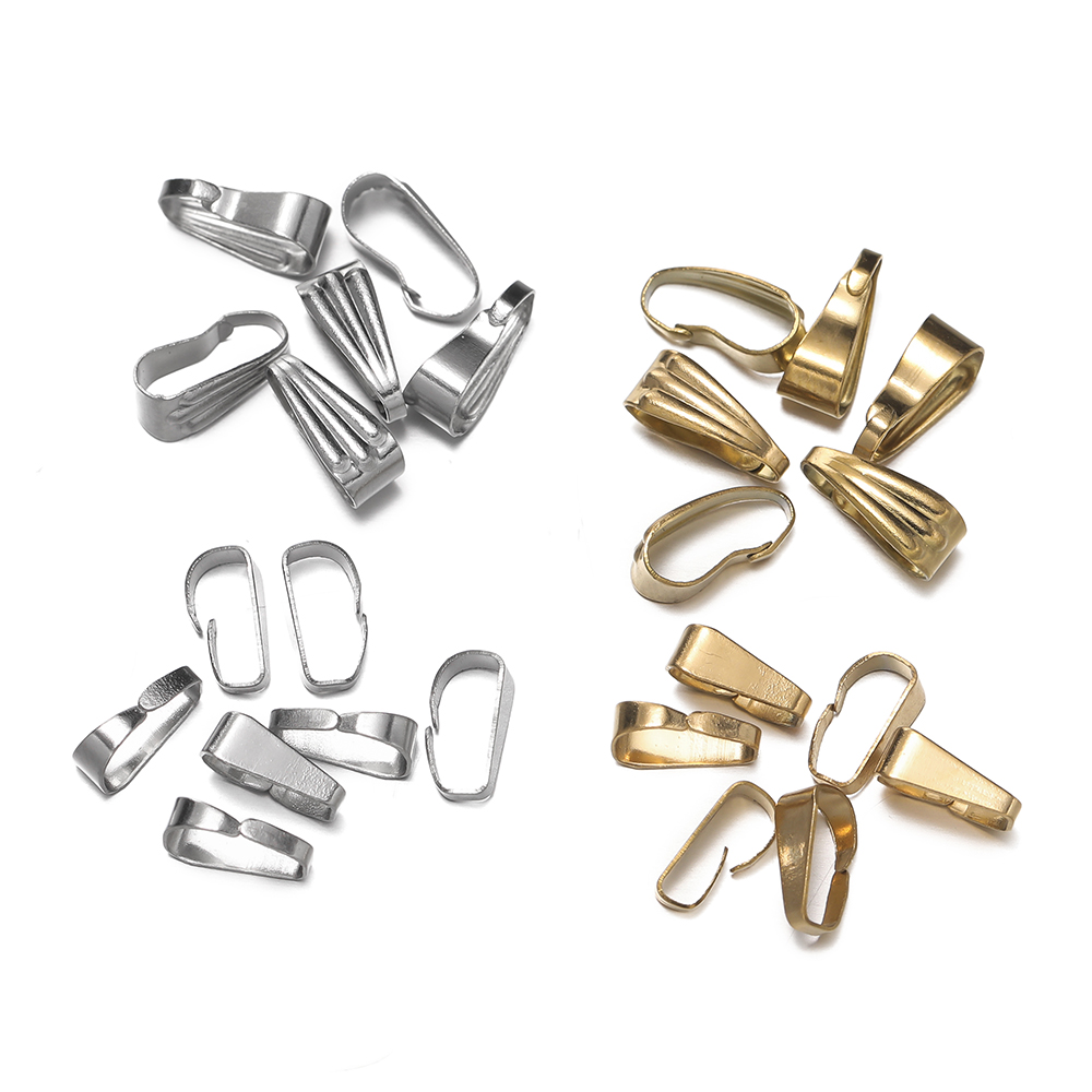 50Pcs/Pack Stainless Steel Buc - Jewelry Making Charms ulasan dan harga