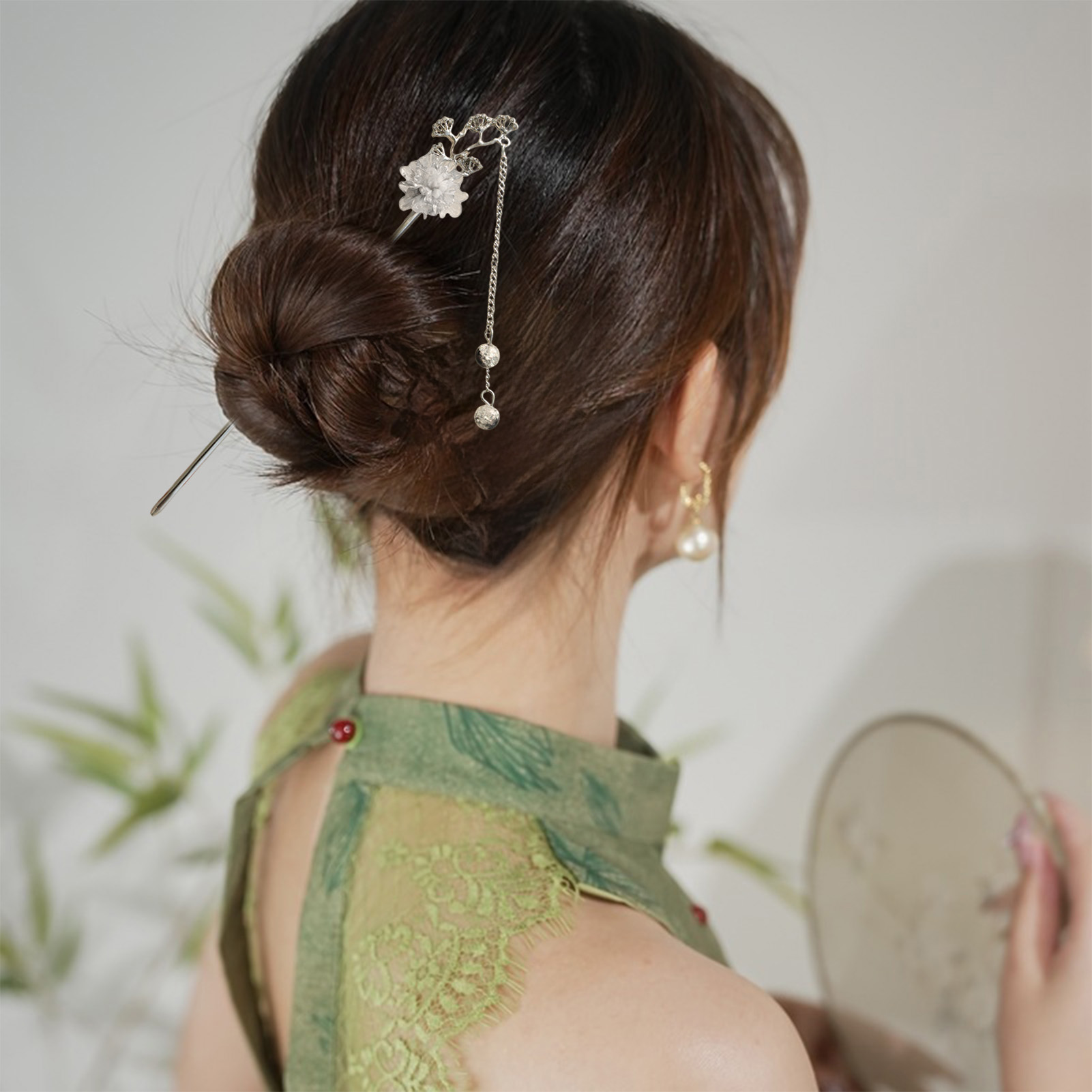 Elegant Flower Hair Sticks For - Jewelry Making Parts ulasan dan harga