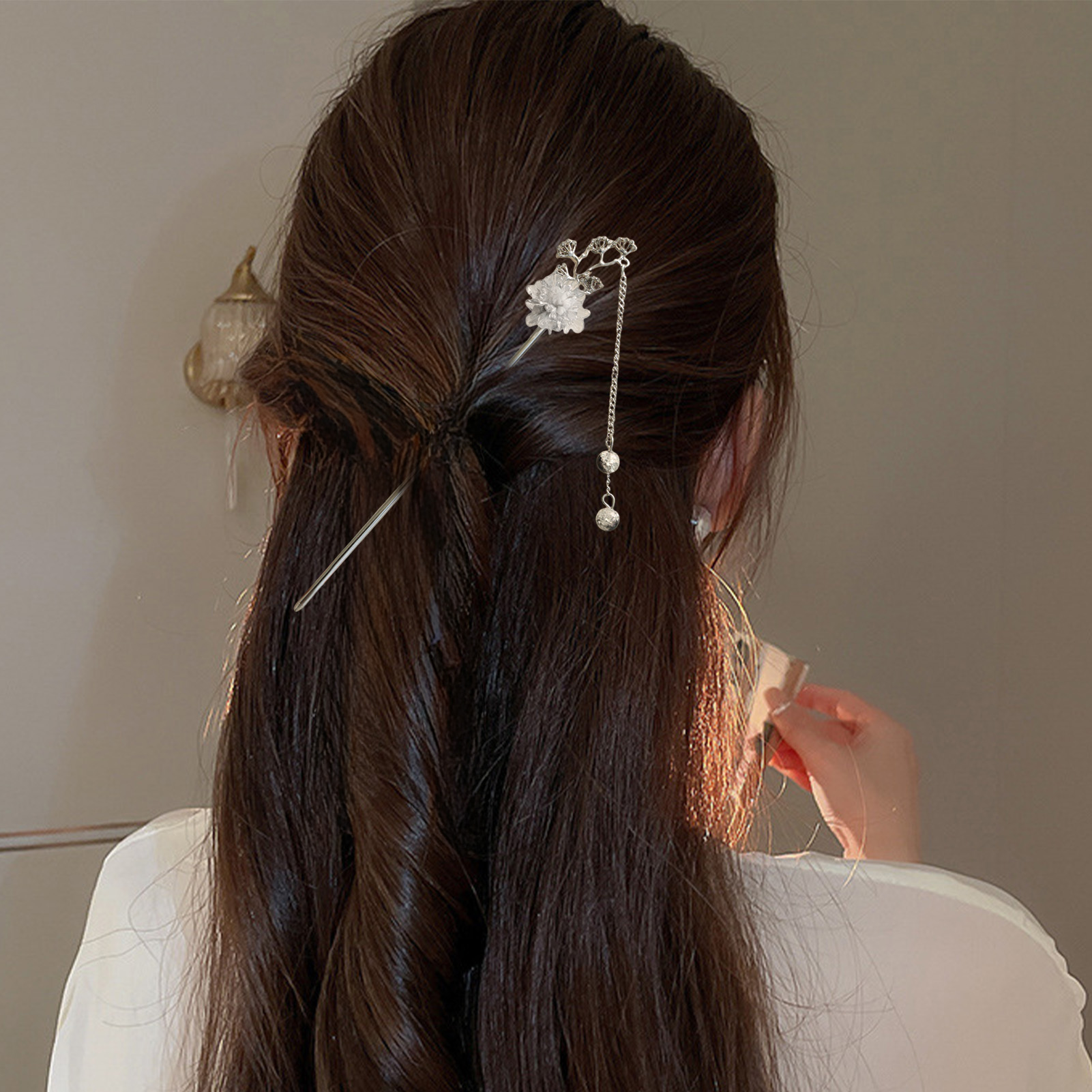 Elegant Flower Hair Sticks For - Jewelry Making Parts ulasan dan harga