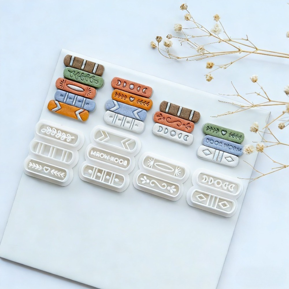 7pcs/set Book Stack Themed Pol - Jewelry Making Journal ulasan dan harga