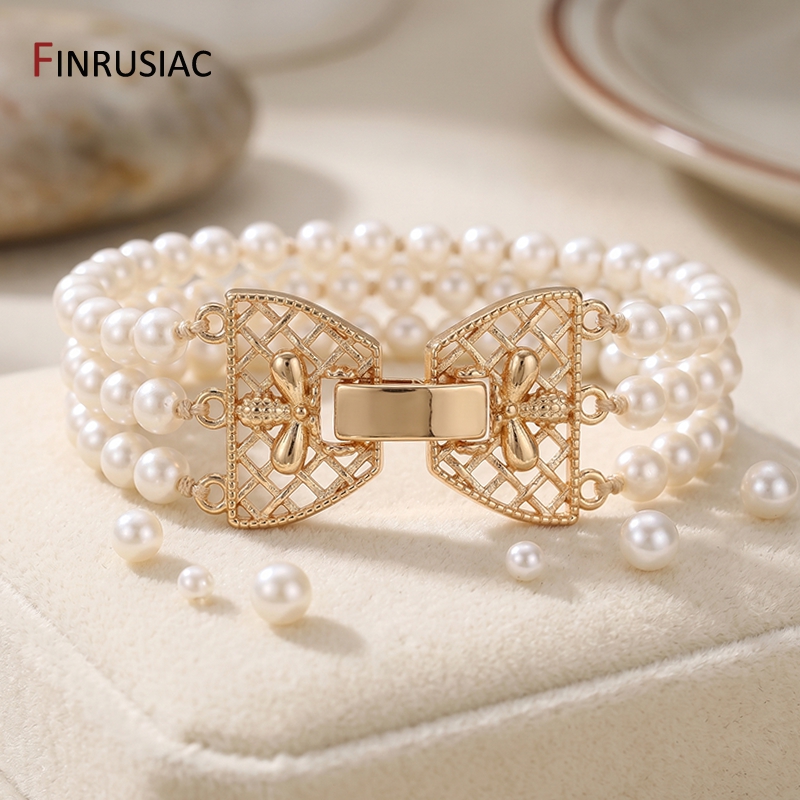 14K Gold Plated Brass 3-Row Pe - Jewelry Making Findings ulasan dan harga