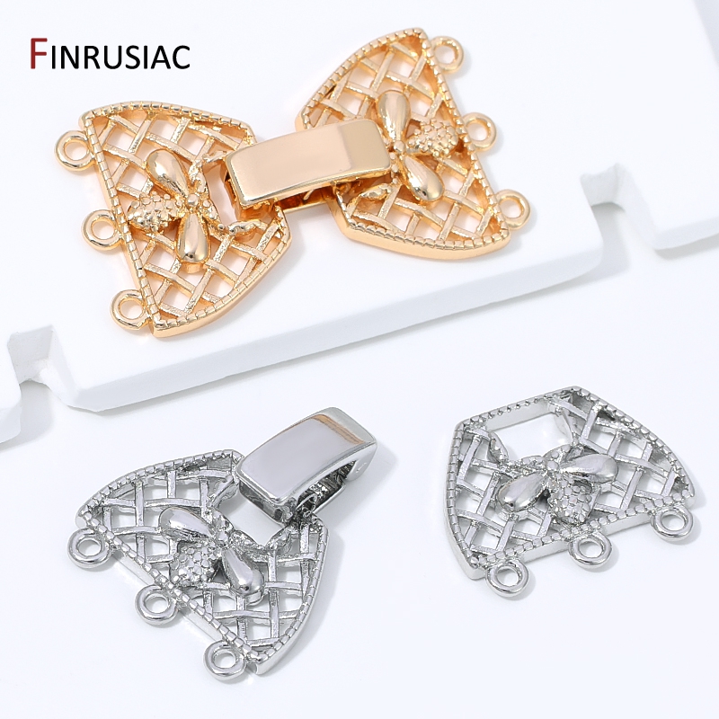 14K Gold Plated Brass 3-Row Pe - Jewelry Making Findings ulasan dan harga