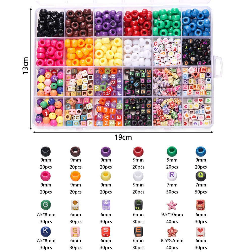 1 Box Colorful Acrylic Pony Be - Jewelry Making Organizer Box ulasan dan harga