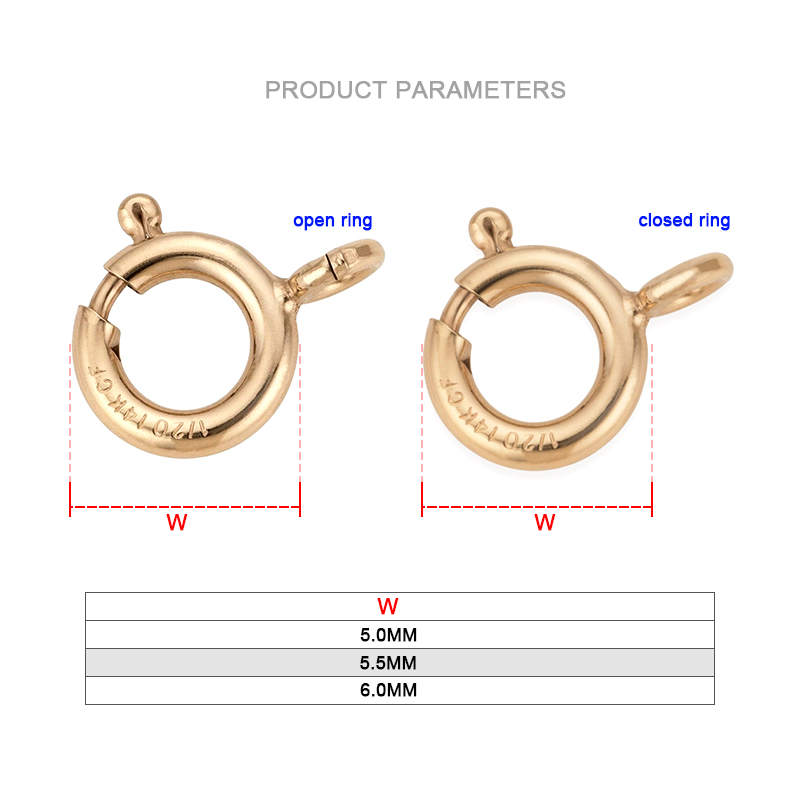 14K Gold Filled Spring Ring Cl - Jewelry Making Hoops ulasan dan harga